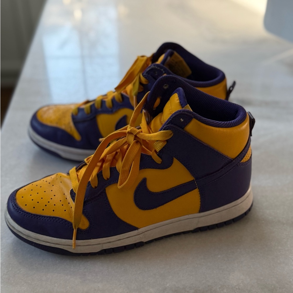 Nike Air Jordan’s Kids' Sneakers in Yellow and Purple